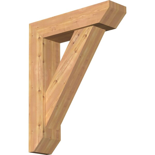 Ekena Millwork Traditional Slat Smooth Bracket w/ Offset Brace, Western Red Cedar, 7 1/2"W x 30"D x 38"H BKT0806X30X38TRA06SWR - main